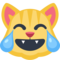 Cat Face With Tears of Joy emoji on Facebook